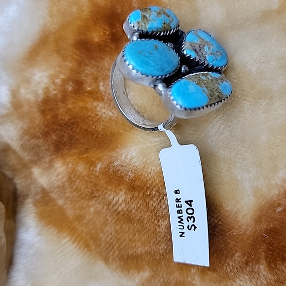 NEW Sterling Silver No. 8 Mine Turquoise Adjustable Statement Ring Chunky Heart - Picture 14 of 14